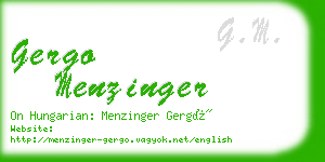 gergo menzinger business card